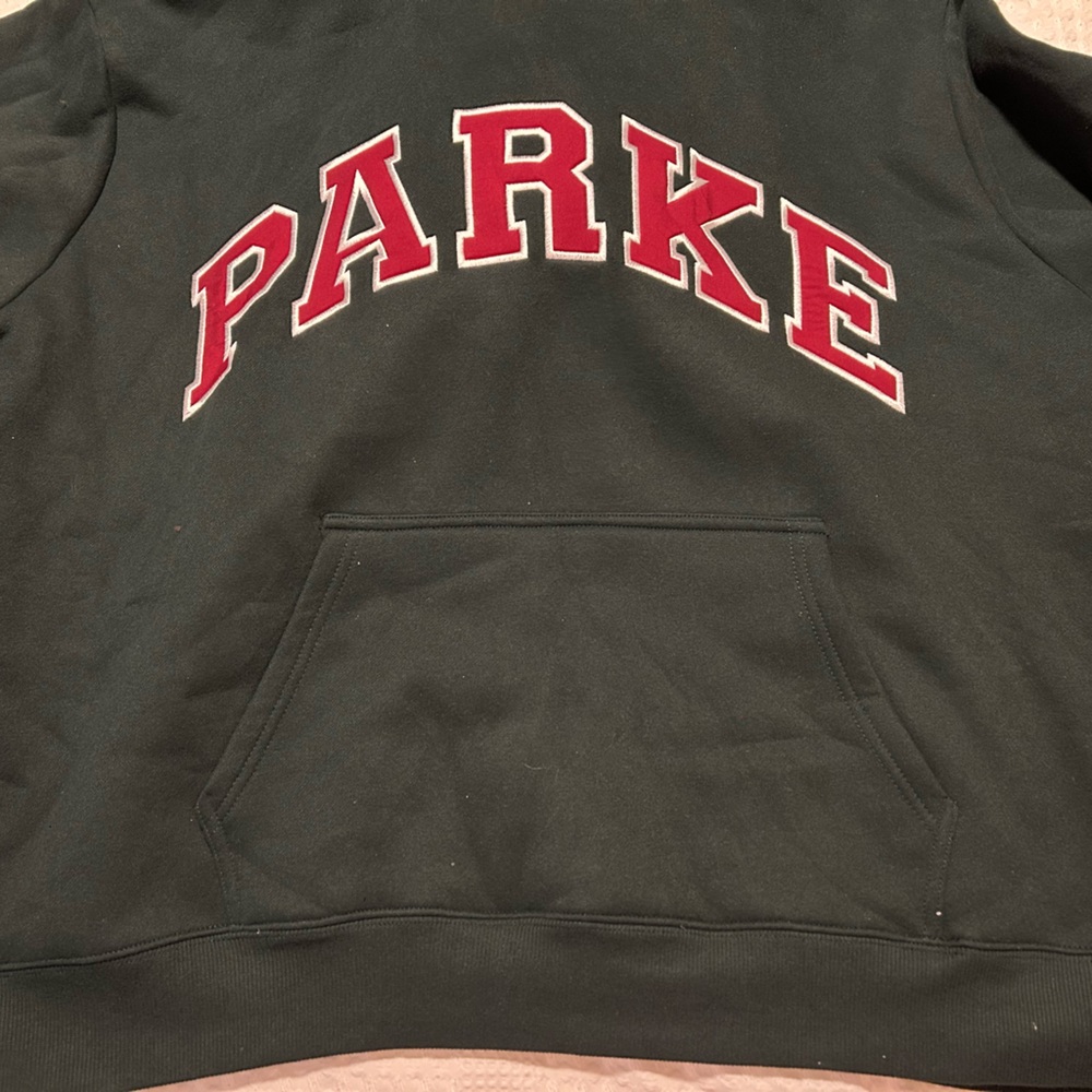 Parke Holiday Varsity Hoodie Forest + Maroon Size XXL - Picture 6 of 14